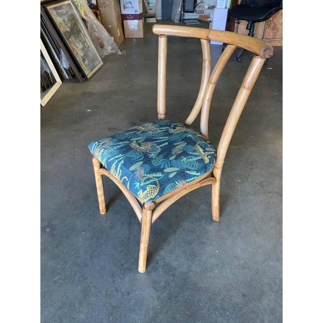 Restored Mid-Century Rattan Dining Side Chair W/ Hourglass Back, Pair - 4