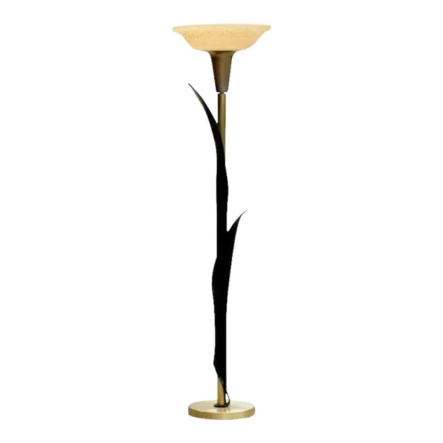 1950s Sculptural Organic Leaf Acrylic Floor Lamp by Rougier (1 of 5)
