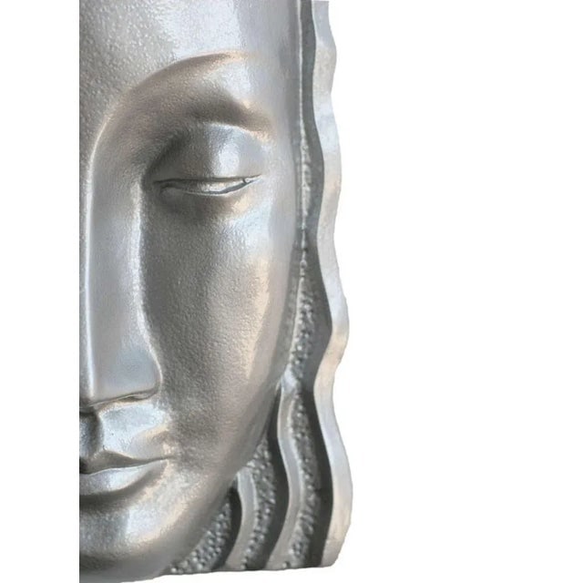 1970s Art Deco Sculptural Female Face Wall Sconce - 2