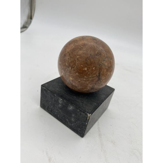 Vintage Marble, Brass, Resin, Glass Spheres With Stands Collection- 8 Pieces - 11