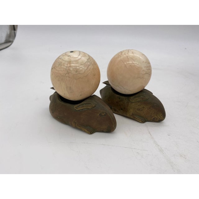 Vintage Marble, Brass, Resin, Glass Spheres With Stands Collection- 8 Pieces - 3