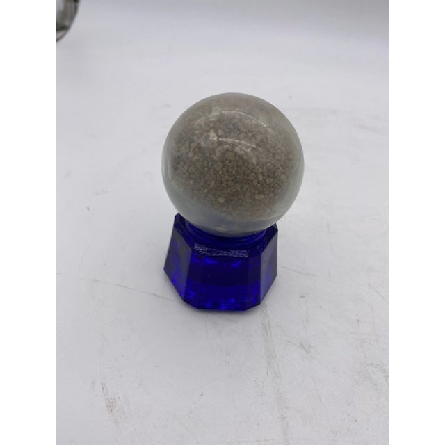 Vintage Marble, Brass, Resin, Glass Spheres With Stands Collection- 8 Pieces - 8