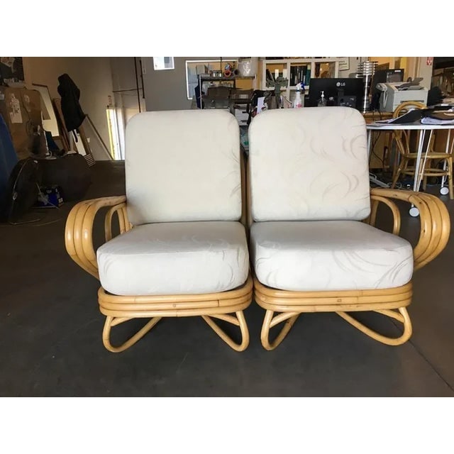 Restored "Triple Triangle" 3-Strand Sectional Settee With Arched Base - 5