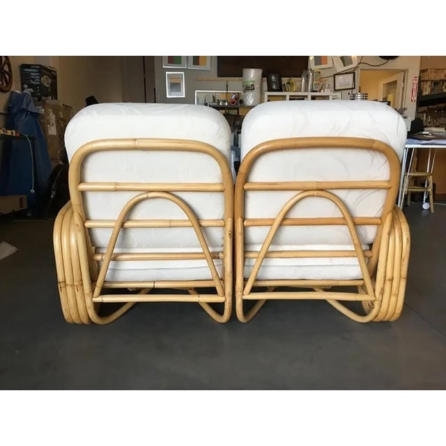 Restored "Triple Triangle" 3-Strand Sectional Settee With Arched Base - 8