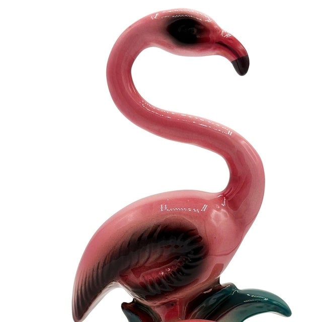 Mid-Century California Mother & Child Pink Flamingo Ceramic Tabletop Statue - 2