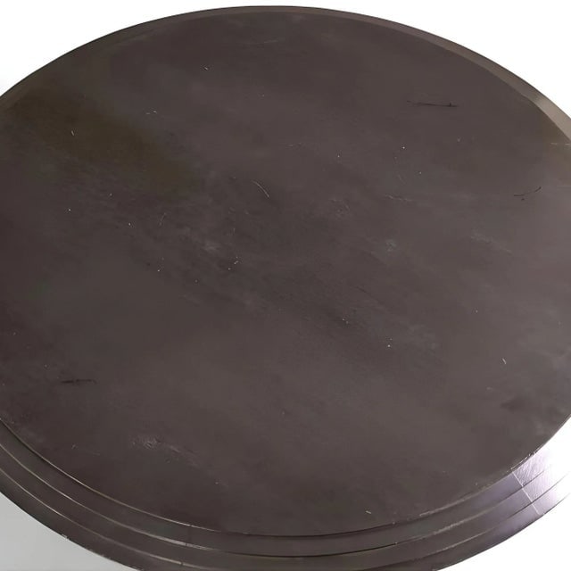 1980s Dakota Jackson "Ocean" Round Honduran Mahogany Coffee Table - 4