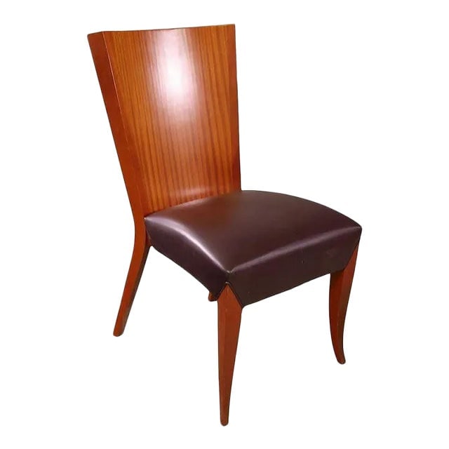 1990s Dakota Jackson "Aldabhra" Sculptural Side Chair With Black Leather Seat (1 of 4)