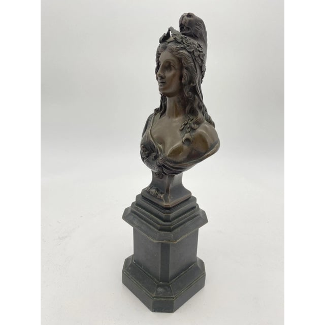 Late 19th Century Victorian Semi-Figure Bronze Female Bust - 3