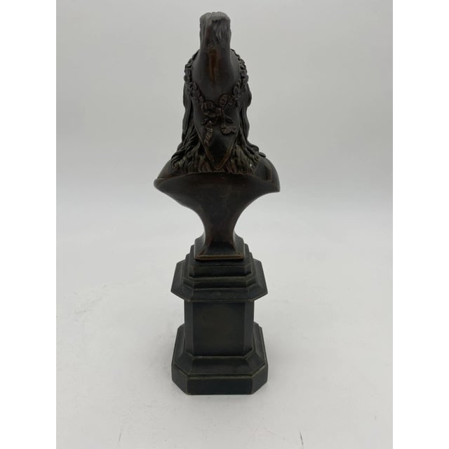 Late 19th Century Victorian Semi-Figure Bronze Female Bust - 6