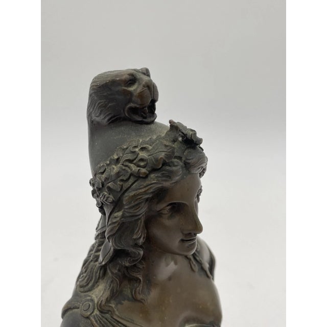 Late 19th Century Victorian Semi-Figure Bronze Female Bust - 7