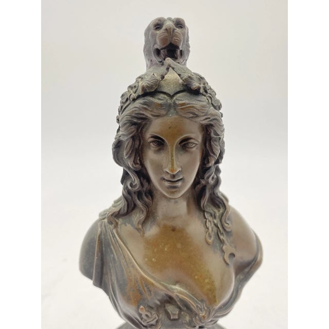 Late 19th Century Victorian Semi-Figure Bronze Female Bust - 8