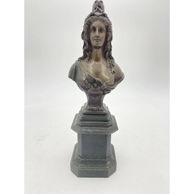 Late 19th Century Victorian Semi-Figure Bronze Female Bust - 9