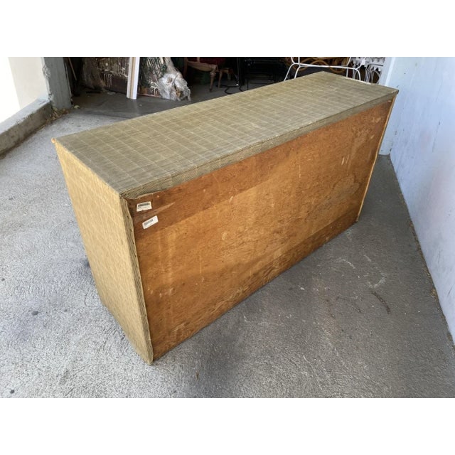 Restored Vintage 1950s Teak and Rice Mat "V" Lowboy Dresser With Rattan - 7