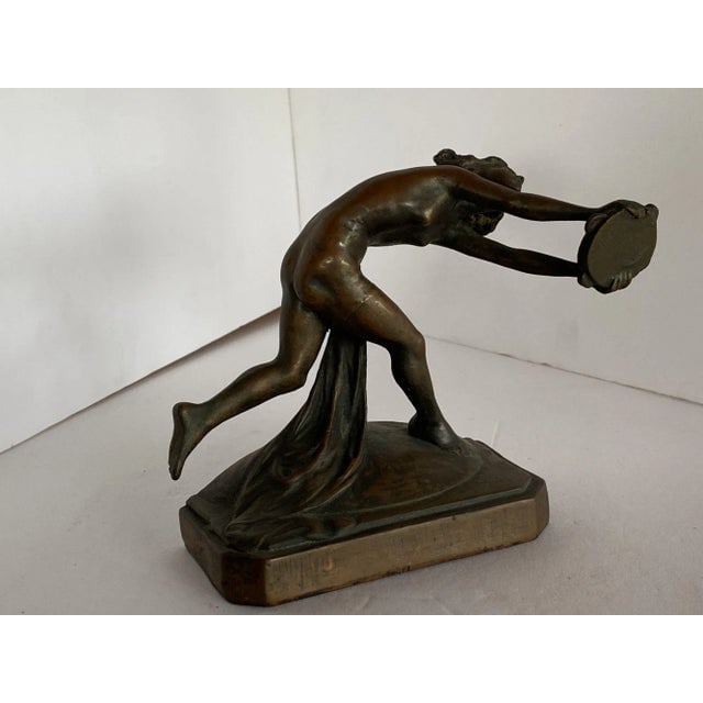 Circa 1900s Art Nouveau Figure Female Nymph Cast Bronze Bookends- a Pair - 10