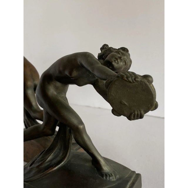 Circa 1900s Art Nouveau Figure Female Nymph Cast Bronze Bookends- a Pair - 5