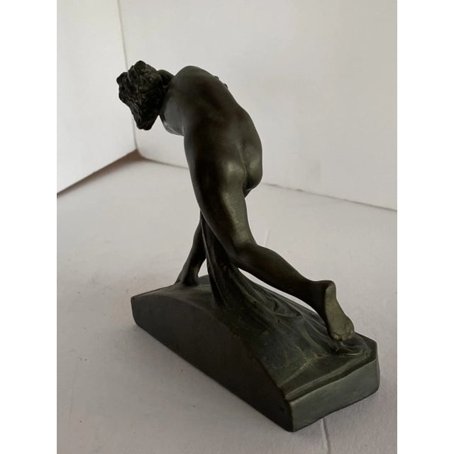 Circa 1900s Art Nouveau Figure Female Nymph Cast Bronze Bookends- a Pair - 8