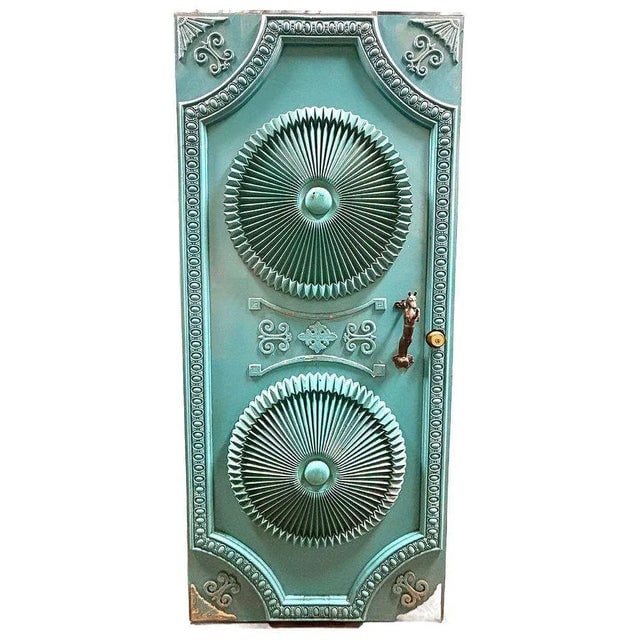 Mid-Century Hollywood Regency Grand Turquoise Door With Custom Handles - 2