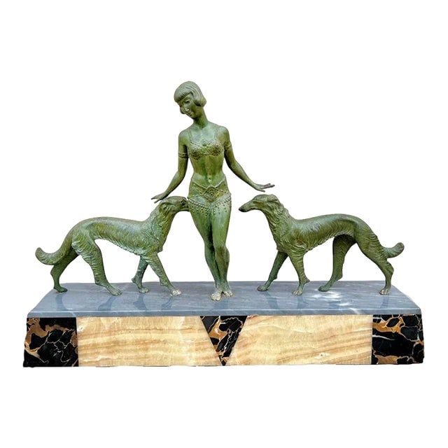 Art Deco Light-Up Flapper Bronze Patina Sculpture by Enrique Molins-Balleste: Title: Art Deco Light-Up Flapper Bronze Patina Sculpture by Enrique Molins-Balleste Description: Illuminate your space with this timeless French Art Deco Sculpture and accent lamp showcasing a Bronze