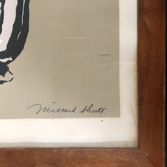 1940s Framed "Peacock Vendor" Serigraph by Millard Owen Sheets - 4
