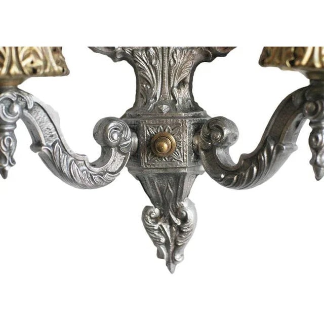 Edwardian Aluminum Crest Wall Sconce - 5