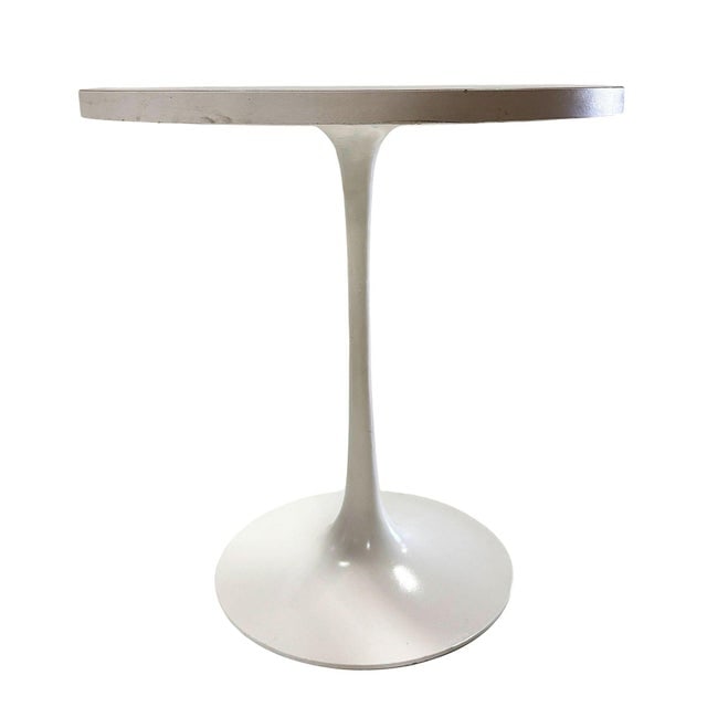 1960s Mid-Century Eero Saarinen Style Tulip Formica & Aluminum Side Table Attributed to Knoll - 2