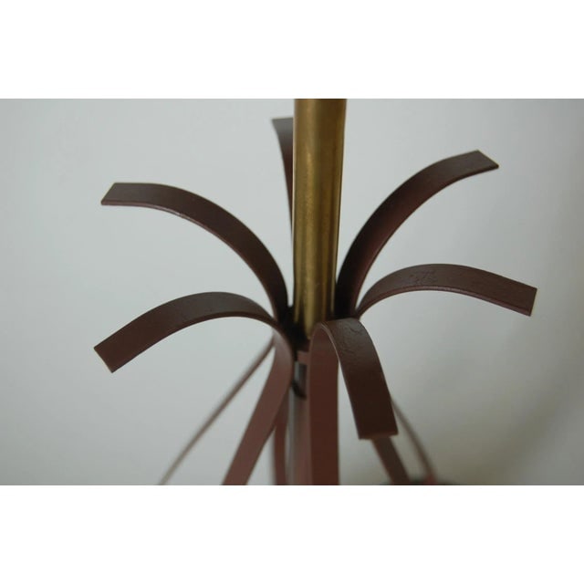 Mid Century Scalloped Steel and Brass Table Lamp - 5