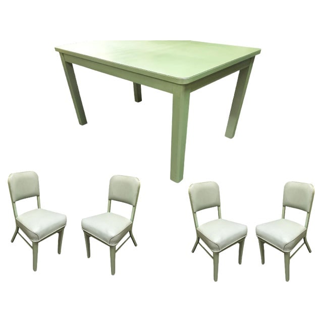 Mid Century Steelcase Tanker Dining Table and Chairs Set (1 of 9)