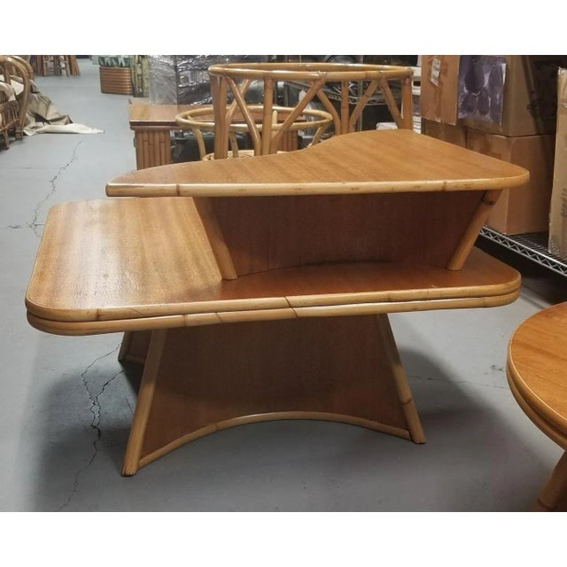 1950s Restored Rattan Living Room Table Set by Herbert & Shirley Ritts - 7
