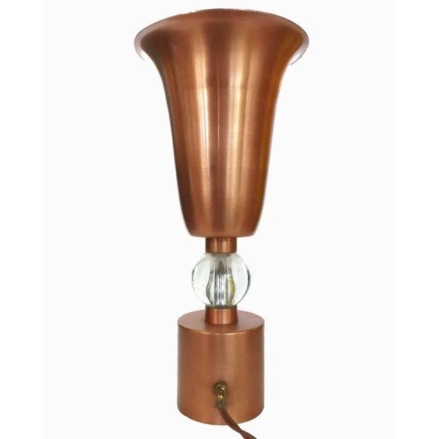 Copper Mid Century Torch√®re Table Lamps, Pair - 2