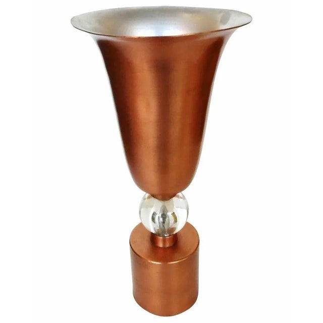 Copper Mid Century Torch√®re Table Lamps, Pair - 3