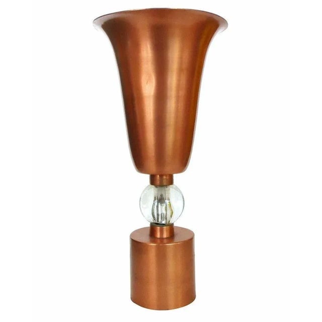 Copper Mid Century Torch√®re Table Lamps, Pair - 4