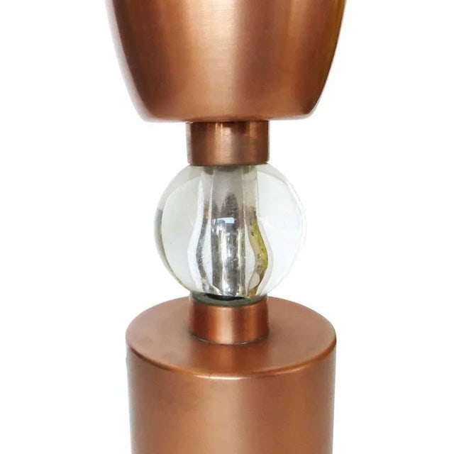 Copper Mid Century Torch√®re Table Lamps, Pair - 6