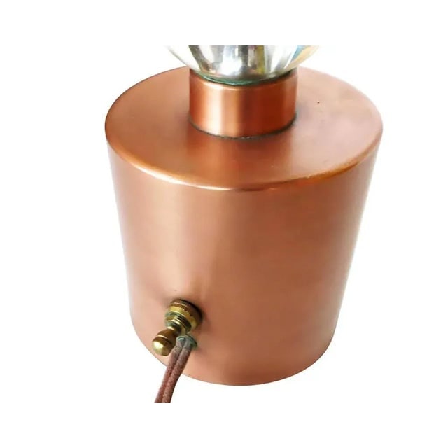 Copper Mid Century Torch√®re Table Lamps, Pair - 8