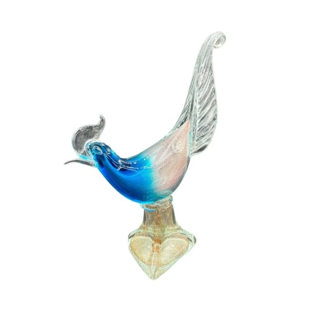Mide-Century Murano Pheasant Art Glass Sculpture Attributed to Barovier & Toso - 2
