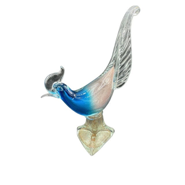 Mide-Century Murano Pheasant Art Glass Sculpture Attributed to Barovier & Toso - 4