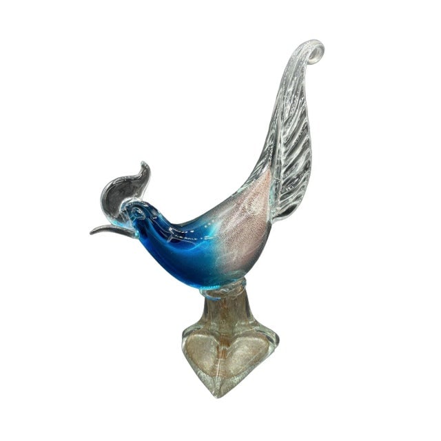 Mide-Century Murano Pheasant Art Glass Sculpture Attributed to Barovier & Toso - 6