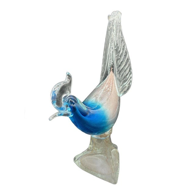 Mide-Century Murano Pheasant Art Glass Sculpture Attributed to Barovier & Toso - 7
