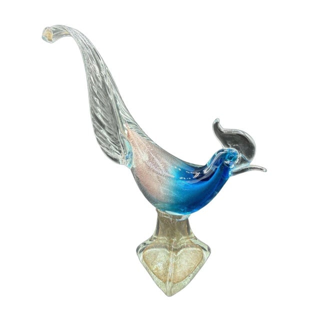 Mide-Century Murano Pheasant Art Glass Sculpture Attributed to Barovier & Toso - 8