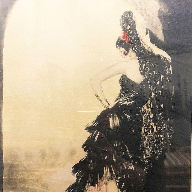 1920s Art Deco Era "Rosita" Colored Etching Signed Don Jose in Original Frame - 6