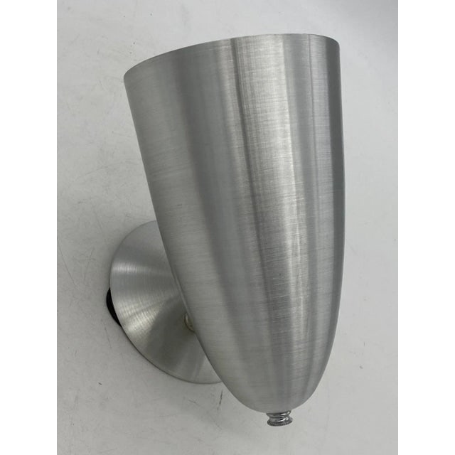 Mid-Century Spun Aluminum Torchiere Wall Sconces - Set of 6 - 4