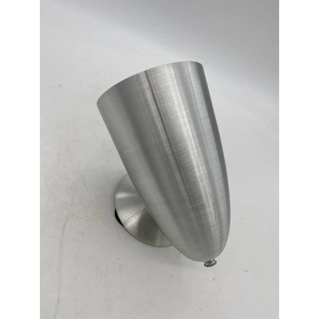 Mid-Century Spun Aluminum Torchiere Wall Sconces - Set of 6 - 5