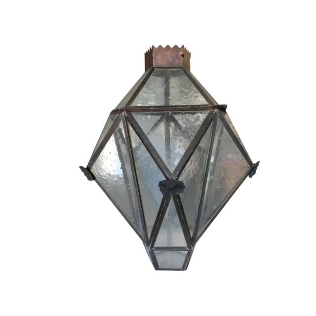 Large Geometric Bronze and Copper Lantern in the Style of Lyman Drake (1 of 10)