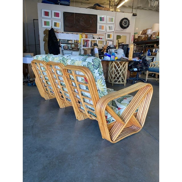 Restored Mid Century Six-Strand Square Pretzel Three-Seat Sectional Sofa - 4
