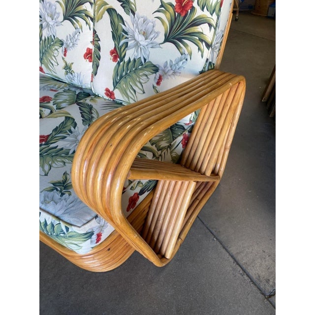 Restored Mid Century Six-Strand Square Pretzel Three-Seat Sectional Sofa - 5