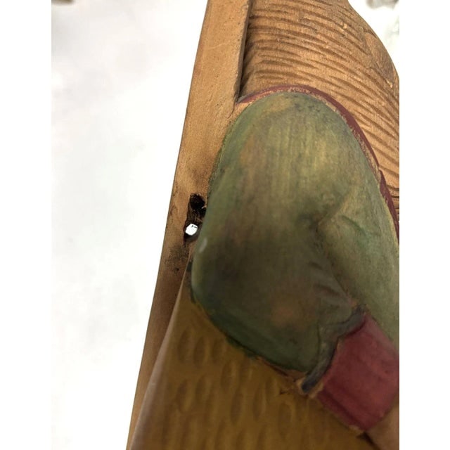 1980s Arthur Court Handcarved Folkart Rabbit Wall Hook Coat Holder - 6