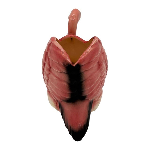 Rare Mid 20th Century Ceramic Pink Flamingo Flower Table Planter Signed Will-George - 2