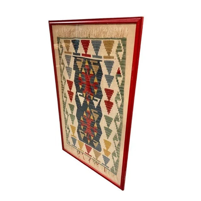 Antique Turkish Anatolian Kilim Tapestry Framed - 3