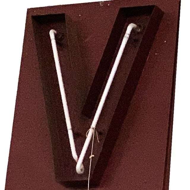 Large Vintage 1930s Neon Marquee Letter "V" From Pan American Auditorium - 2