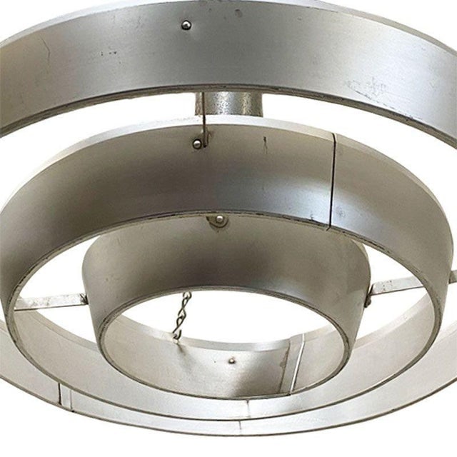 Mid-Century "Saturn" Ceiling Aluminum 19" Pendant by Kurt Versen, 16 Available - 7