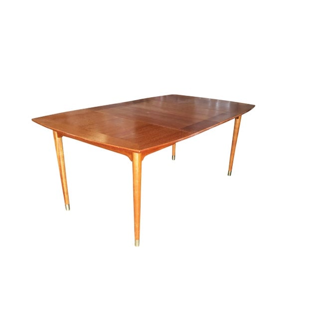 1950s Brown Saltman Mahogany Extendable Dining Table by John Keal - 2
